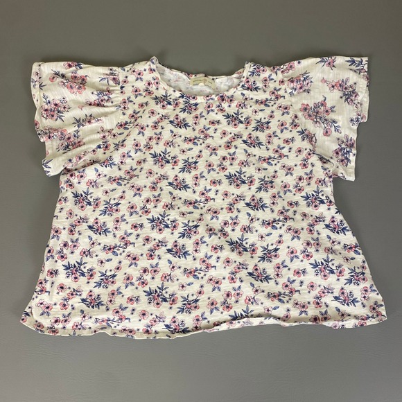 Penelope Rose Blouse Top Women's Plus‎ Size 3X Floral Colorful Short Sleeve - Picture 1 of 11